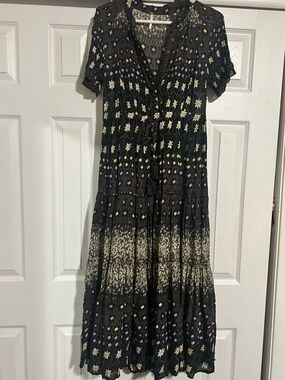 Free People Rare Feelings Floral Pleated Maxi Dress